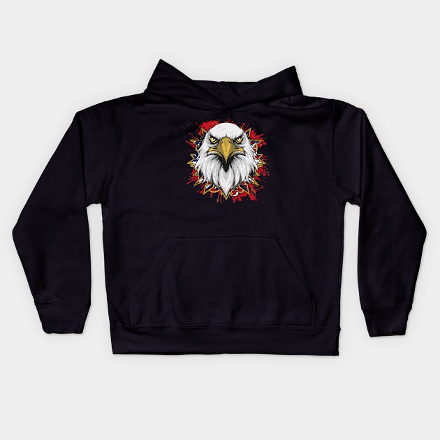 American Bald Eagle – January Kids Hoodie by irfankokabi